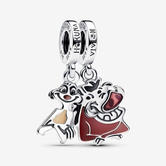 Pandora Disney The Lion King Timon & Pumbaa Splittable Dangle Charm - Picture 1 of 6
